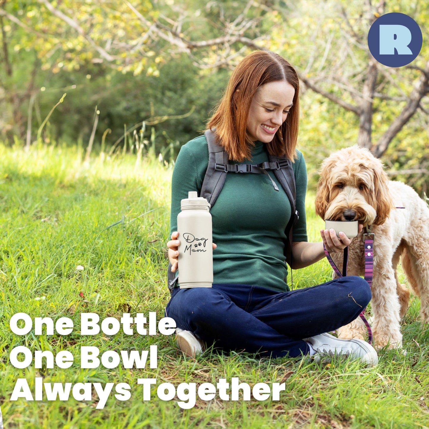 Dog + Human Water Bottle with Detachable Dog Bowl - Majestic Pet Kingdom