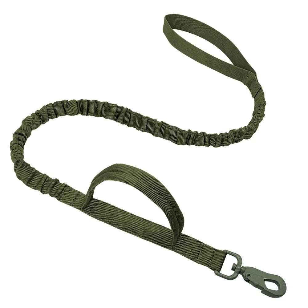 Adjustable Pet Tactical Dog Collar Durable Double Buckle German Shepherd Training Leash and Collar Large Medium Dogs Accessories - Black Dog collar | Purrfect Pet Kingdom