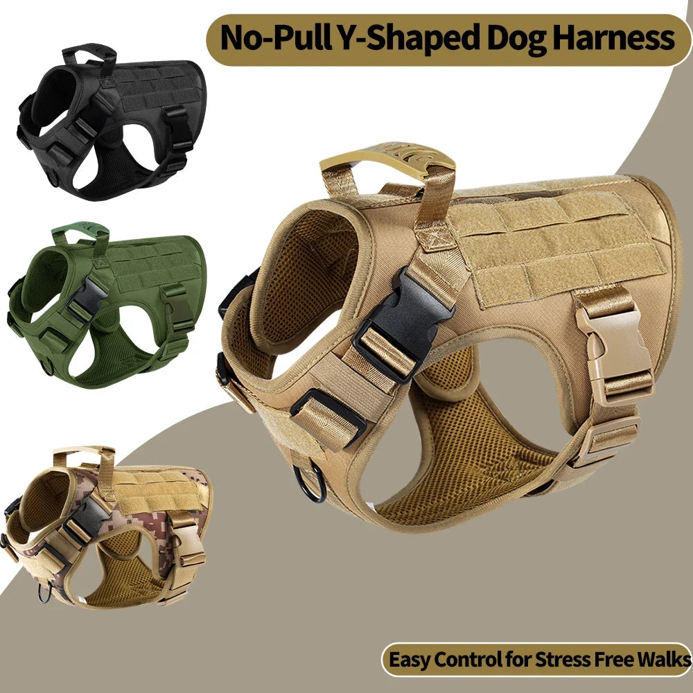 Dog Tactical Harness Vest Pet Dog Harness for Medium Large Dogs | Majestic Pet Kingdom™