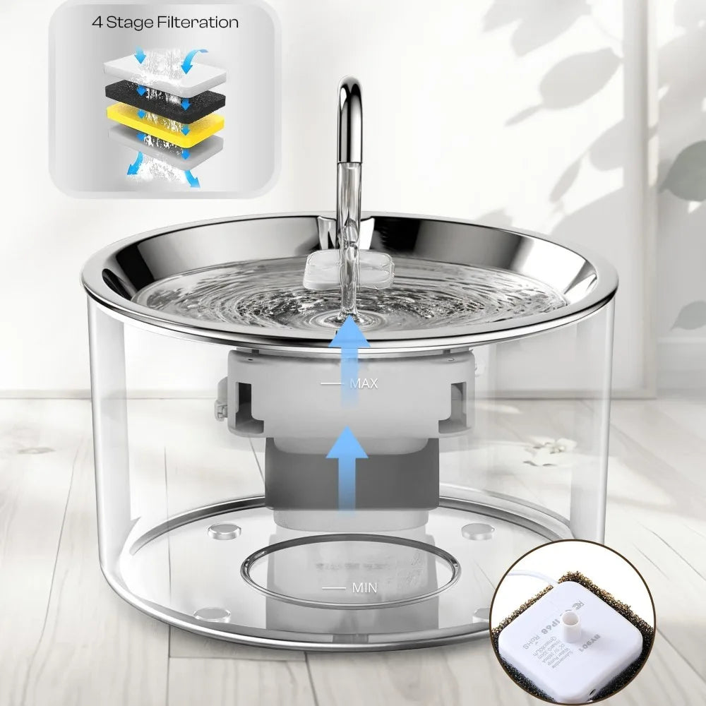 3L Wireless Cat Water Fountain Auto Sensor Drinking Fountain For Cats Dog Drinker Pet Water Dispenser Accessories - Majestic Pet Kingdom