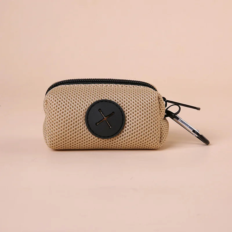 Canvas Dog Poop Bag Holder | Outdoor Pet Waste Bag Dispenser with Carabiner Clip