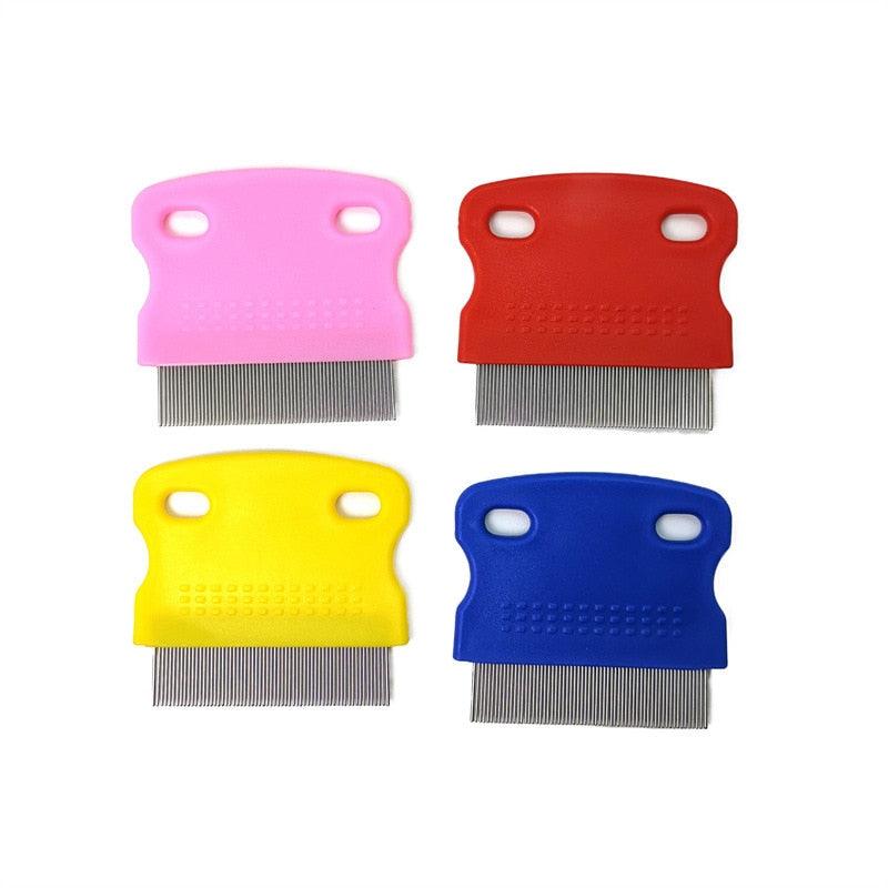 Dog Flea Comb Stainless Steel Fine-Tooth Lice Remover Brush