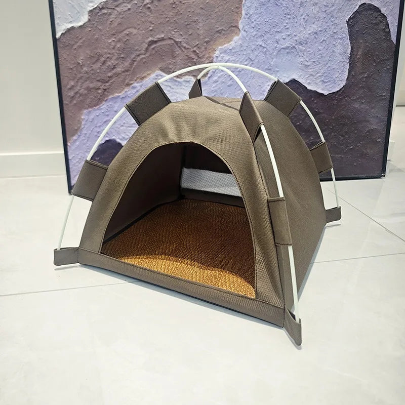 Pet Teepee Durable Floor Mat Dog & Cat House for Indoor/Outdoor Camping Comfortable for Pets Foldable Cat Bed and Dog Bed cage - Majestic Pet Kingdom