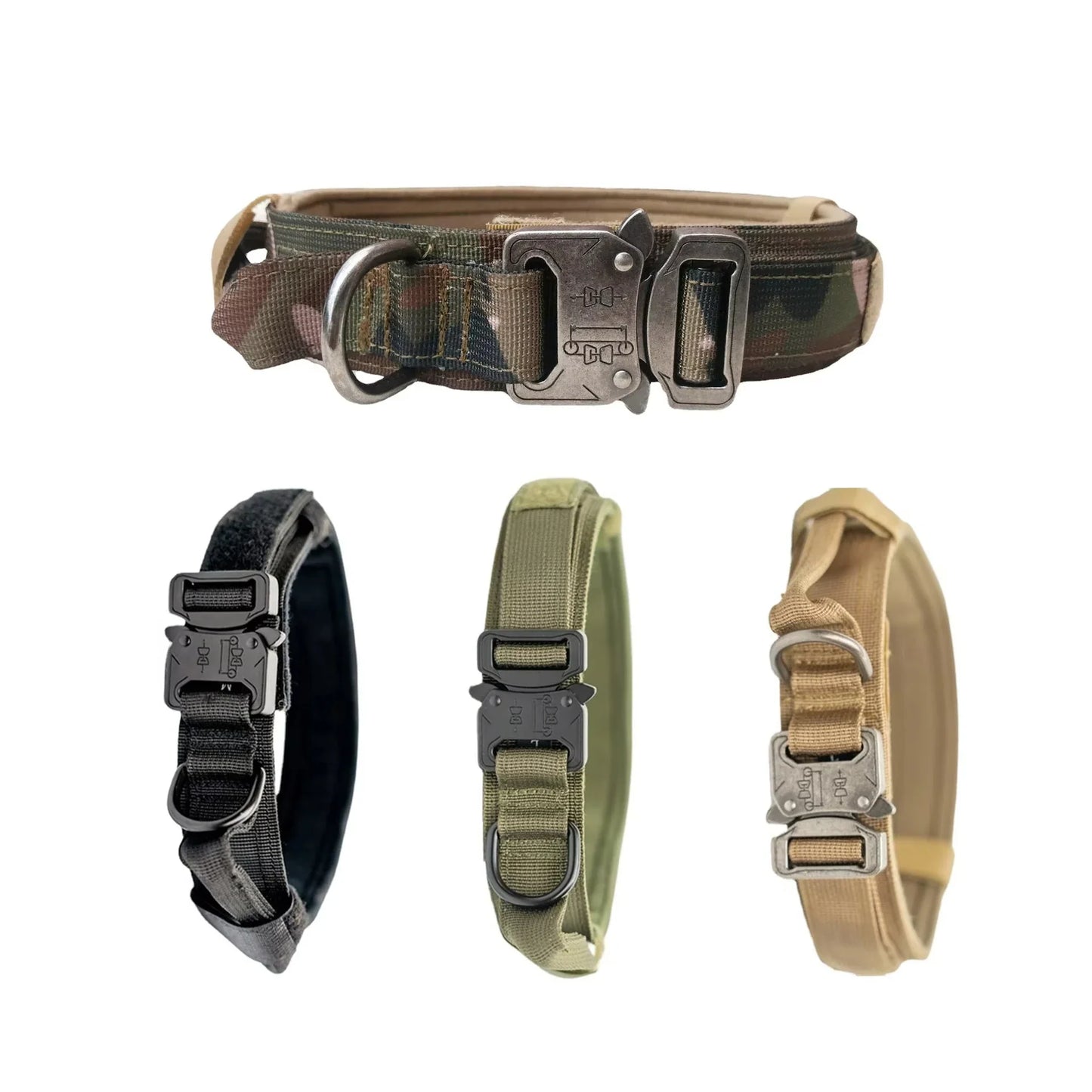 Pet Products Outdoor Tactical Dog Collar Metal Buckle Breathability Nylon Collar Medium and Large Dog Training Neck Collar Dog - blue | Purrfect Pet Kingdom