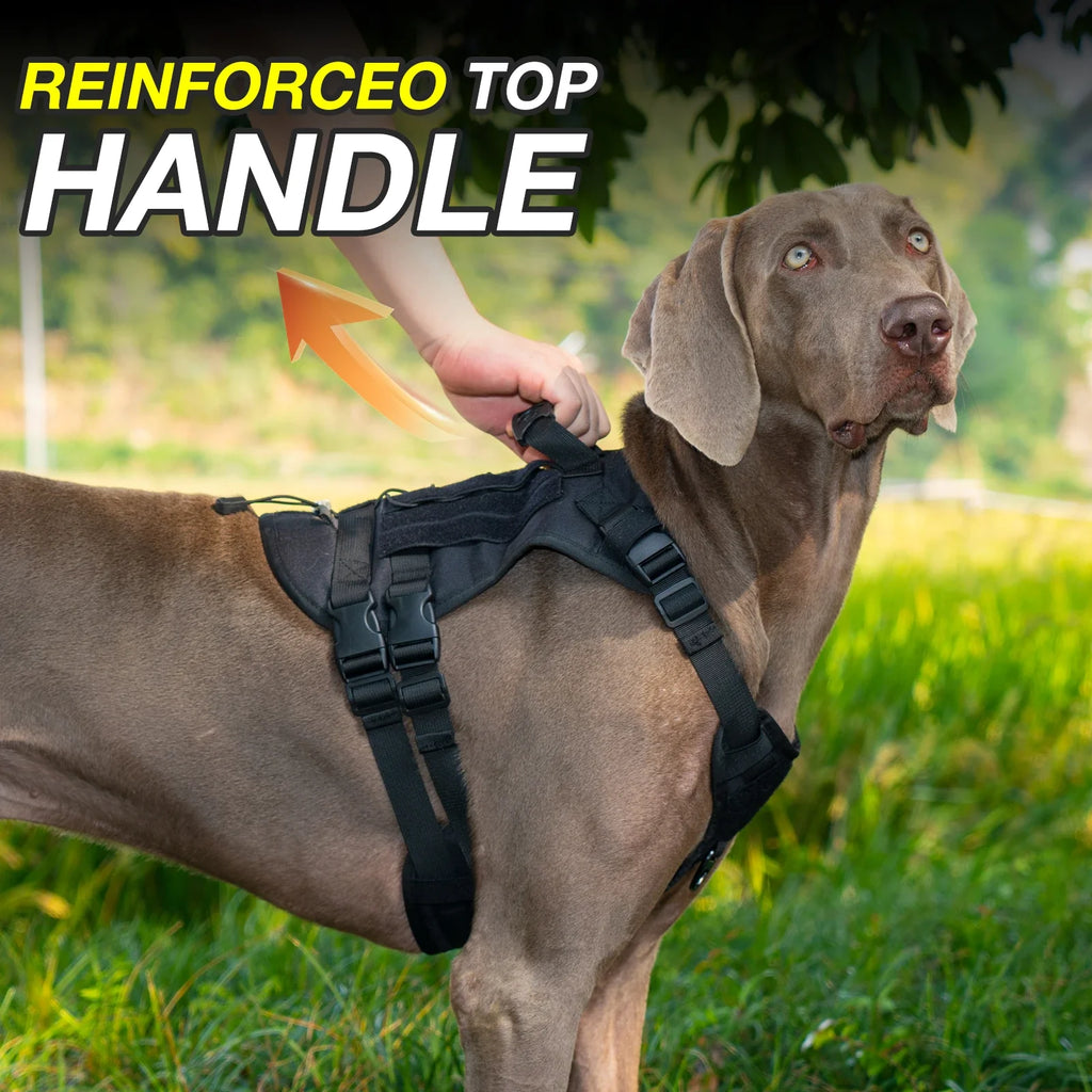 Tactical Chest Strap Large Dog Explosion proof Outdoor Anti slip Tank Top Pet Traction Dog Harness Reinforcement Loop Dog Walkin - Majestic Pet Kingdom