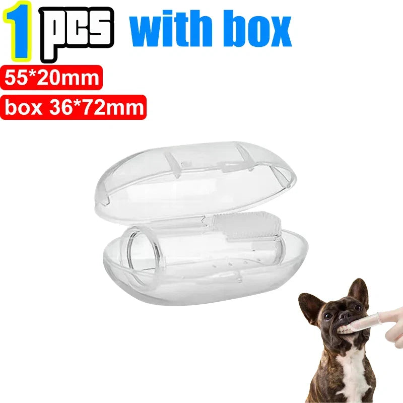 Silicone Soft Pet Finger Cuff Toothbrush | Dog & Cat Teeth Cleaning Tool