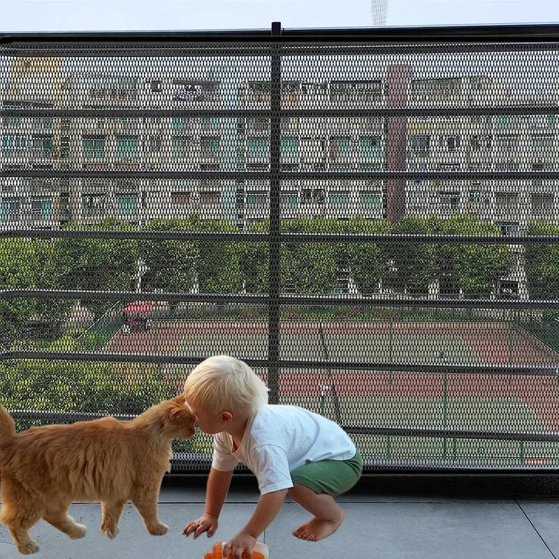 Dog Fence Dog Gate Ingenious Mesh For Indoor and Outdoor Safe Pet Dog gate Safety Enclosure Pet supplies baby safety gate - Majestic Pet Kingdom