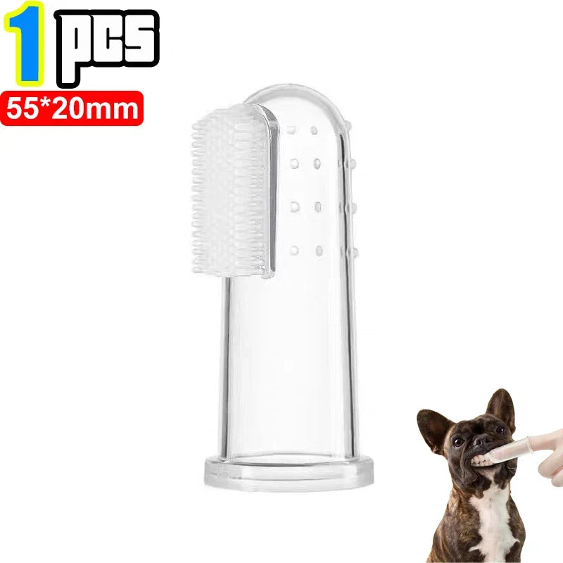 Silicone Soft Pet Finger Cuff Toothbrush | Dog & Cat Teeth Cleaning Tool