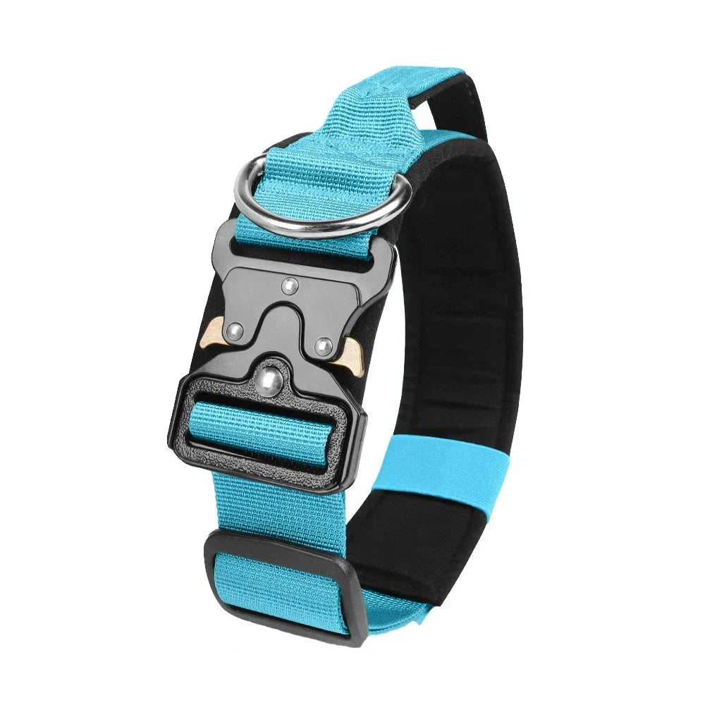 Tactical Dogs Collars with Handle Heavy Duty Military Dog Collar for Medium Large Dogs Collar with Quick Release Pets Collar - Rose | Purrfect Pet Kingdom