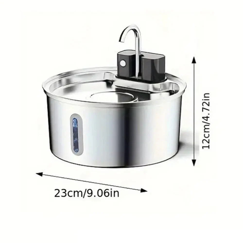 Majestic Pet Kingdom - 3L Stainless Steel Wireless Recharging Sensor Pet Cat Water Fountain Auto Drinking Fountain For Cats Dog Drinker Dispenser Bowl View 8