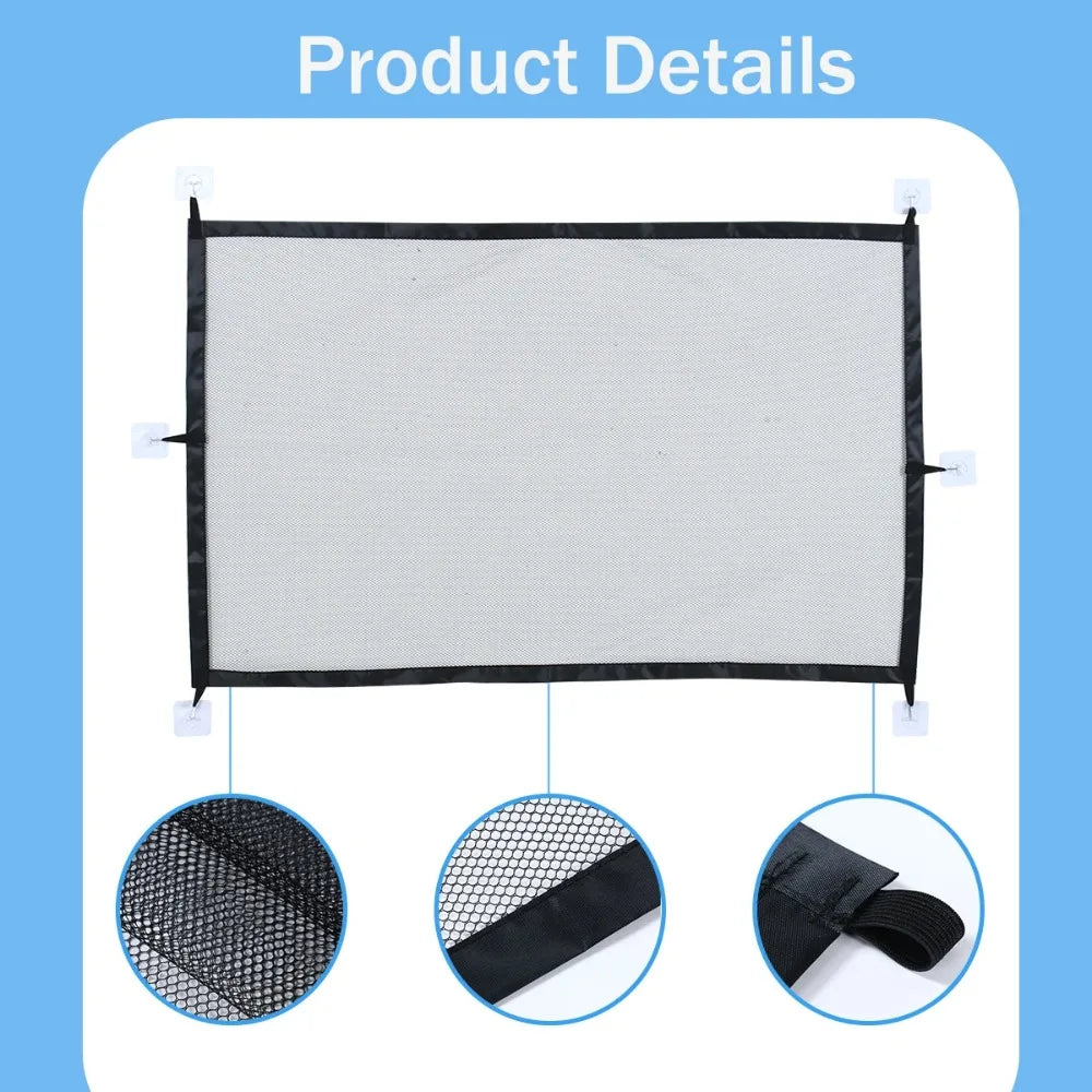 Pet Dog Barrier Fences With 6pcs Hook Pet Isolated Network Stairs Gate New Folding Breathable Mesh Playpen For Dog Safety Fence - Majestic Pet Kingdom