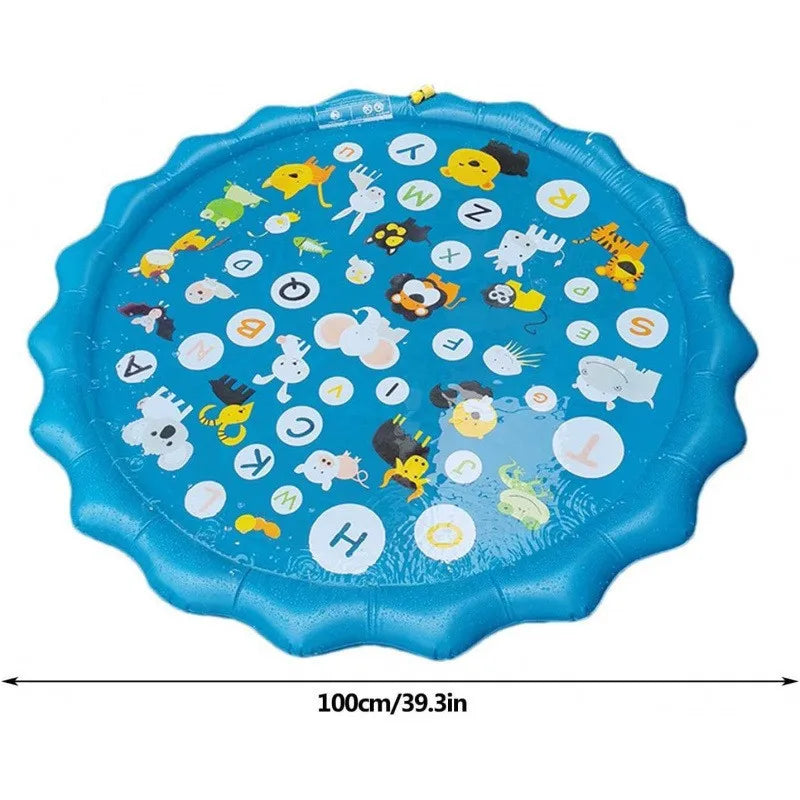 65/100cm Thickened Dog Spray Water Play Mat Cat Playmat Letter Dolphin