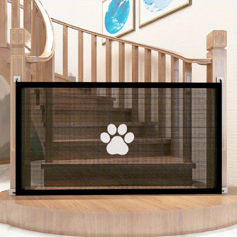 Dog Gate for Stairs - Pet House Screen Door with 4 Hooks, Indoor | Majestic Pet Kingdom™