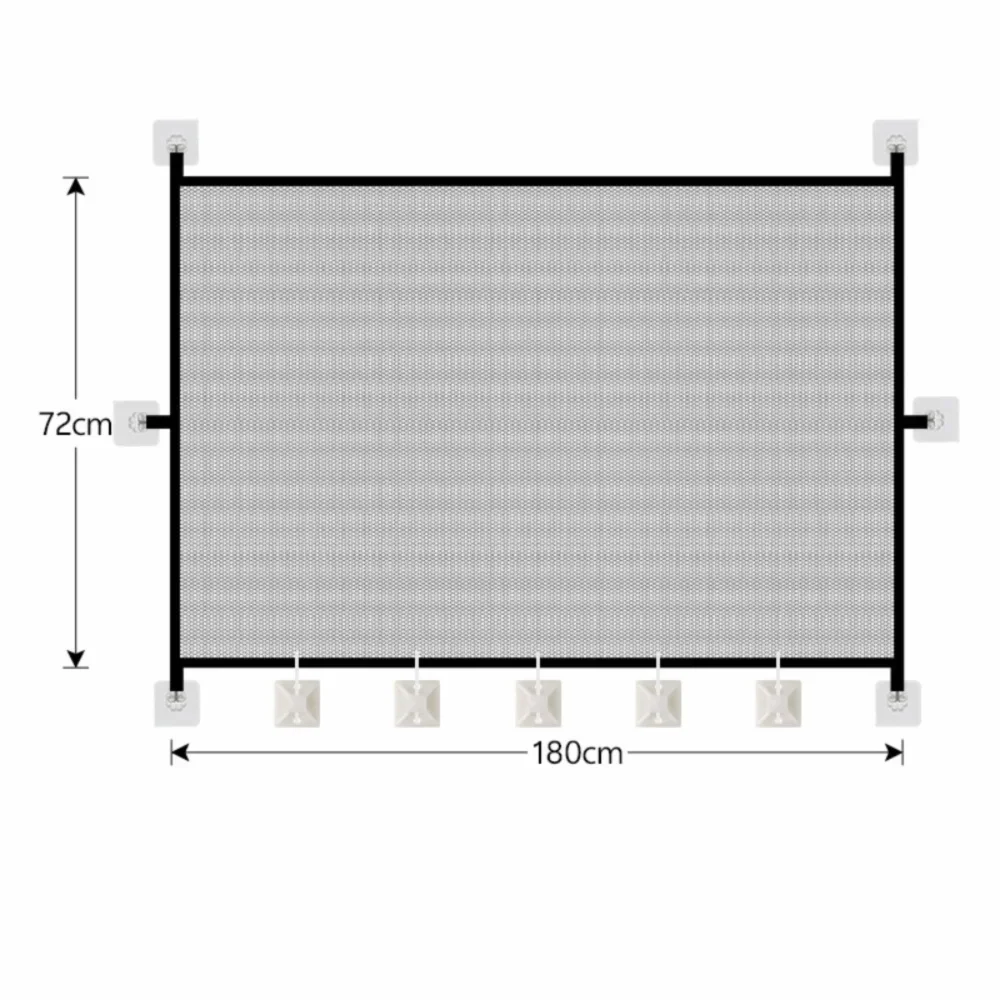 Retractable Pet Safety Gate Portable Folding Barrier Net Hooks
