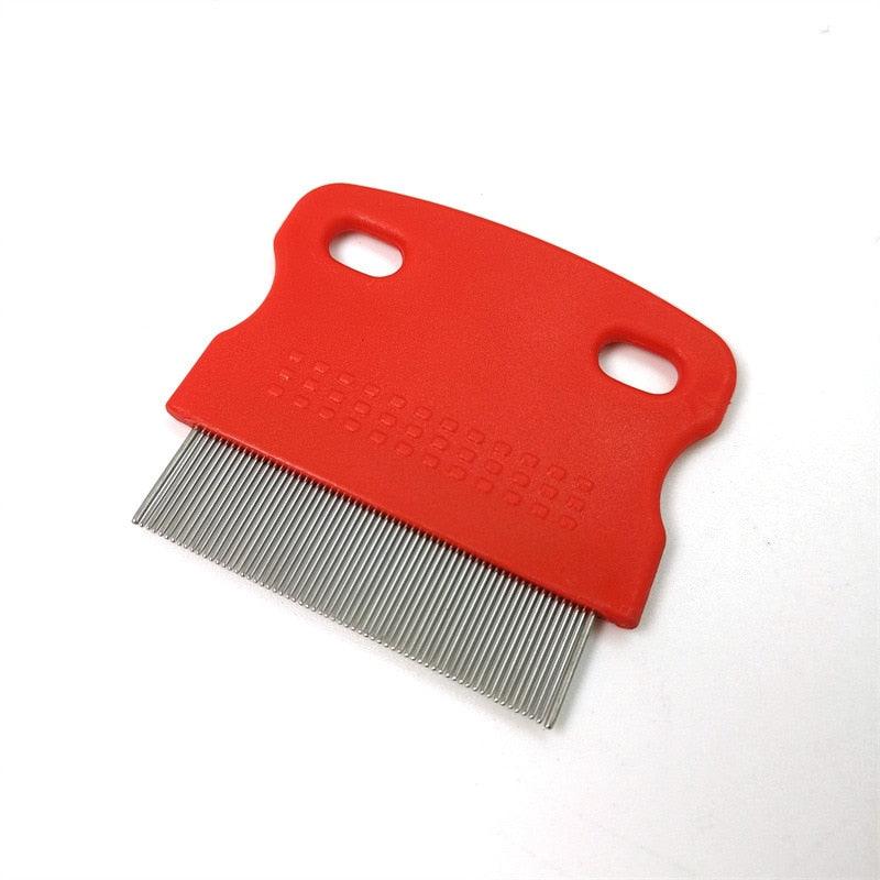 Dog Flea Comb Stainless Steel Fine-Tooth Lice Remover Brush - Detail Angle 3 | Majestic Pet Kingdom