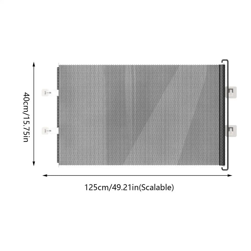Retractable Barrier Fences Mesh Design Higher Design Mesh Stairs Gate Easy Install Punch-Free Dog Safety Fence Pet Supplies