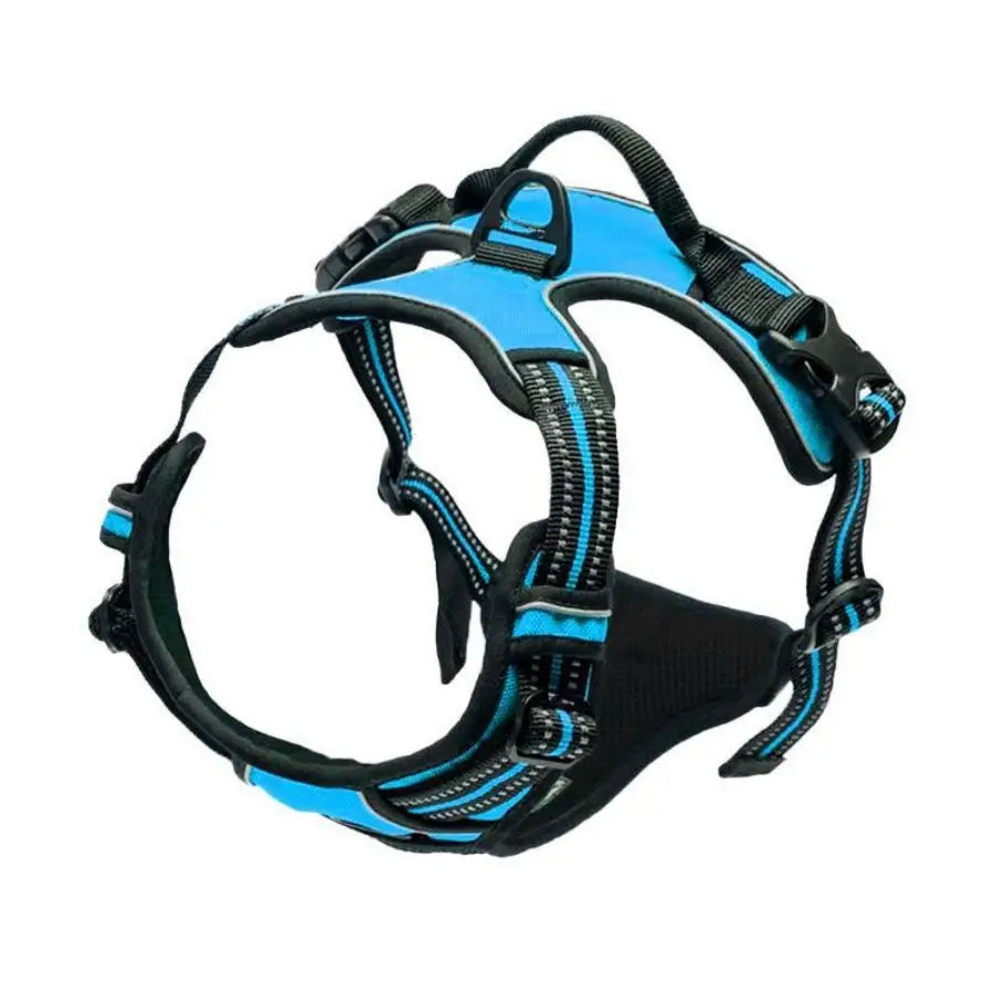 No Pull Dog Harness Front Clip Heavy Duty Reflective Easy Control Handle for Large Dog Walking - Majestic Pet Kingdom