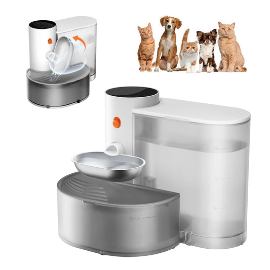 Petgravity Stainless Steel Bowl Pet Intelligent Pouring Water | Majestic Pet Kingdom™