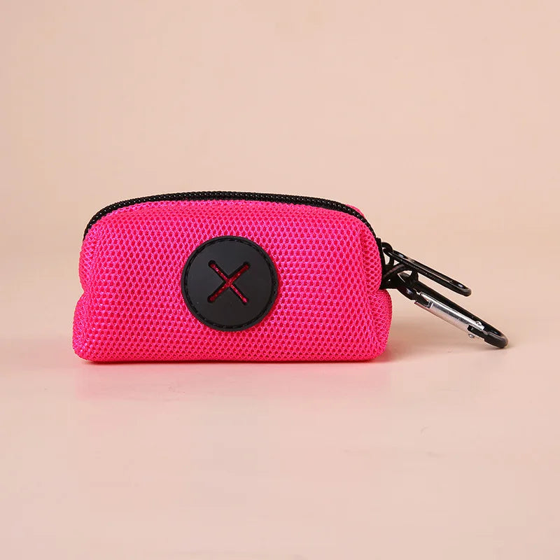Canvas Dog Poop Bag Holder | Outdoor Pet Waste Bag Dispenser with Carabiner Clip