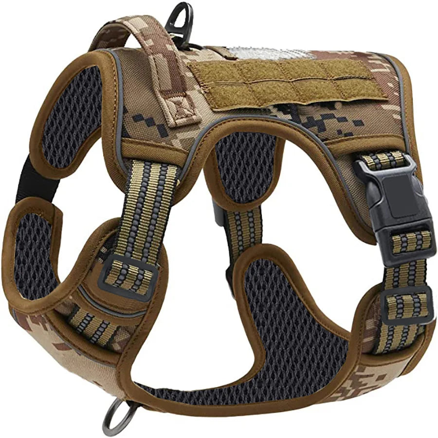 Military Tactical Dog Harness No Pull Large Reflective Straps Durable | Majestic Pet Kingdom™