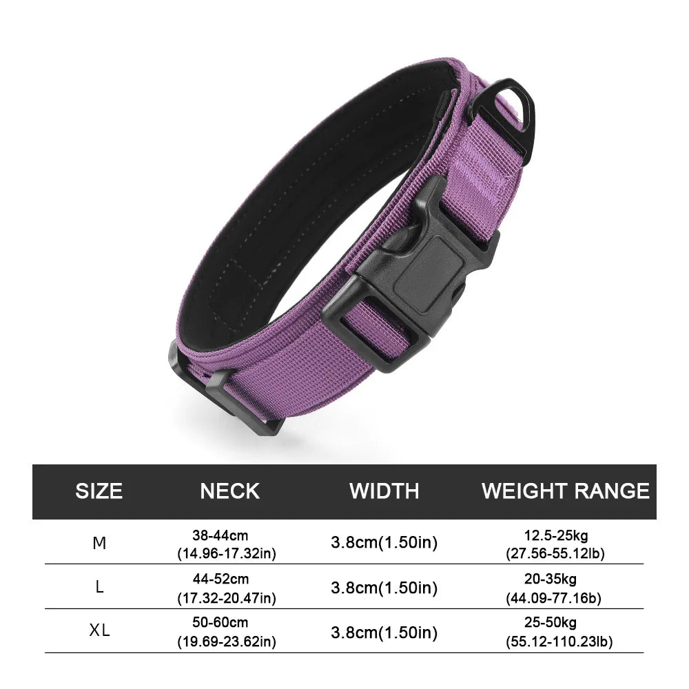 Large Medium Dog Tactical Collar High Strength Tensile Explosion-Proof Pet Collar Outdoor Training Supplies for Canines | Purrfect Pet Kingdom