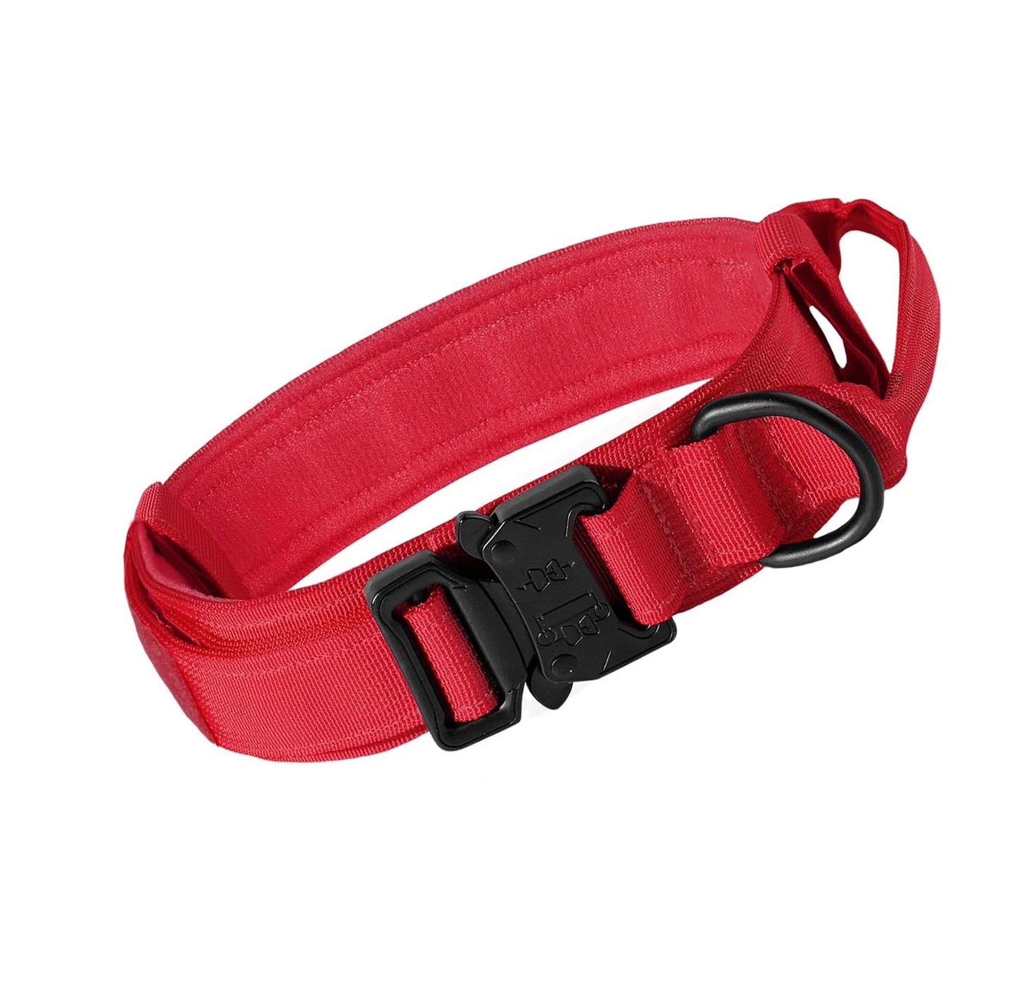 Pet Products Outdoor Tactical Dog Collar Metal Buckle Breathability Nylon Collar Medium and Large Dog Training Neck Collar Dog - black | Purrfect Pet Kingdom