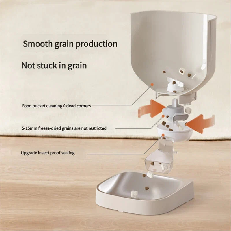 Automatic dog food dispenser with insect-proof seal and timed feeding; 4 meals/10-cup pet food dispenser - Majestic Pet Kingdom
