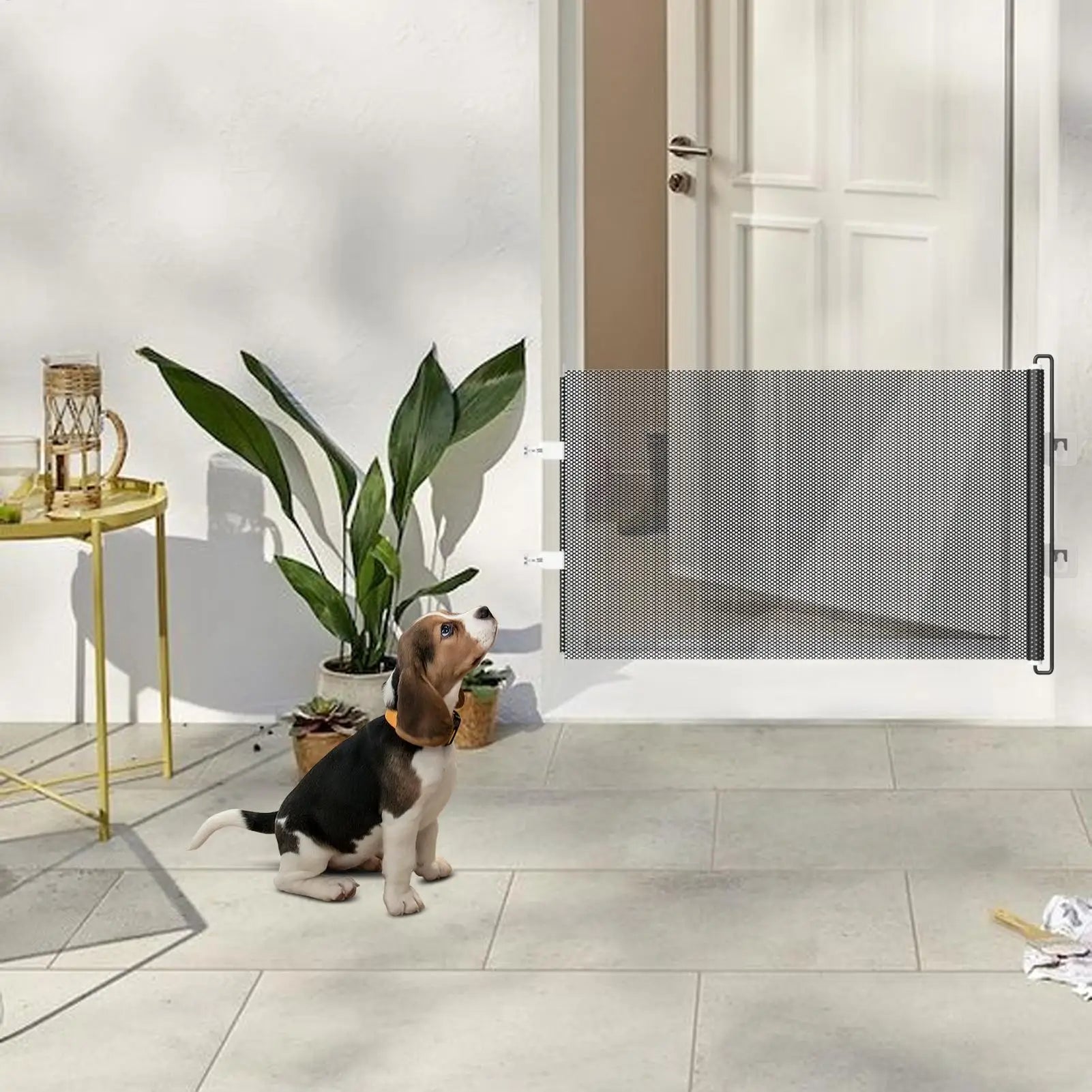 Dog Gate Mesh Folding Network Enclosure Safety Barrier Stair Fence