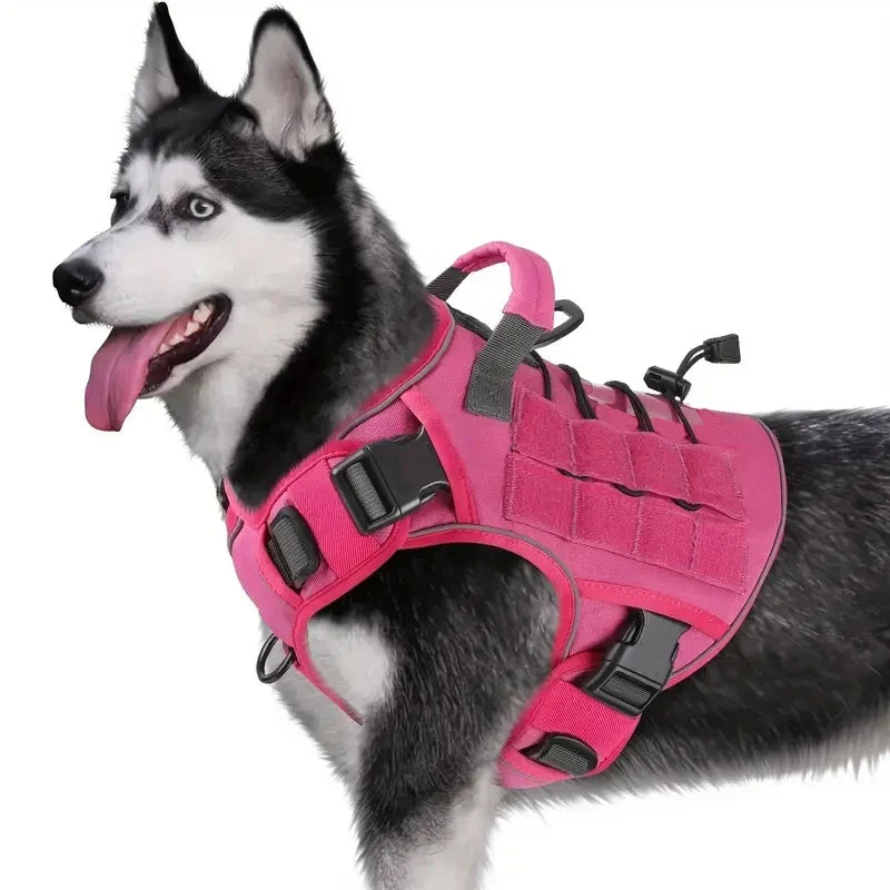 Adjustable No-Pull Tactical Dog Harness with Handle for Large Dogs | Majestic Pet Kingdom™