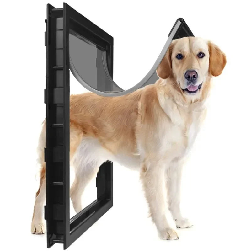 PVC Large Pet Door Magnet Automatic Closing Door Bothway Security Accessory for Big Dog Gate Dog Fences With Baffle Pet Supplies - Majestic Pet Kingdom