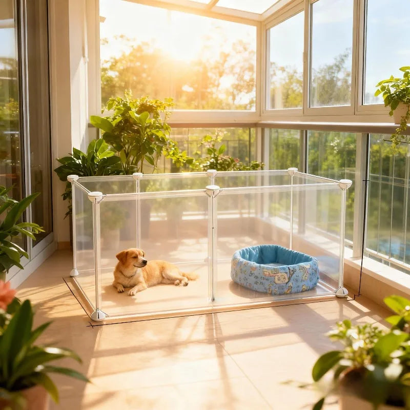 Foldable Dog Cage Yard Fence,Small Pet Playpen DIY Freely Combined with Assembled, for Dog Cat Kitten Rabbit Guinea Pig Bunny - Majestic Pet Kingdom