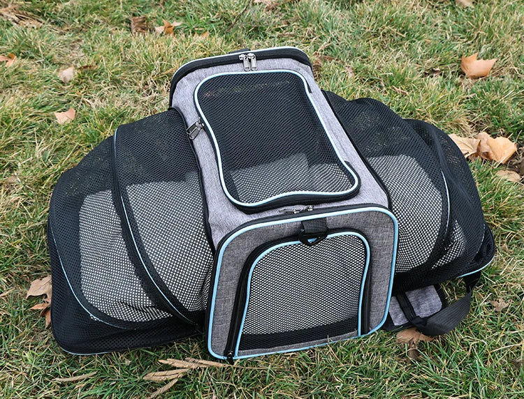 Pet Carrier Bag Foldable Small Dog Charter Carrying Cat Out Bag Expansion Pet Bag Mesh Breathable Expansion Foldable Handheld C - Majestic Pet Kingdom