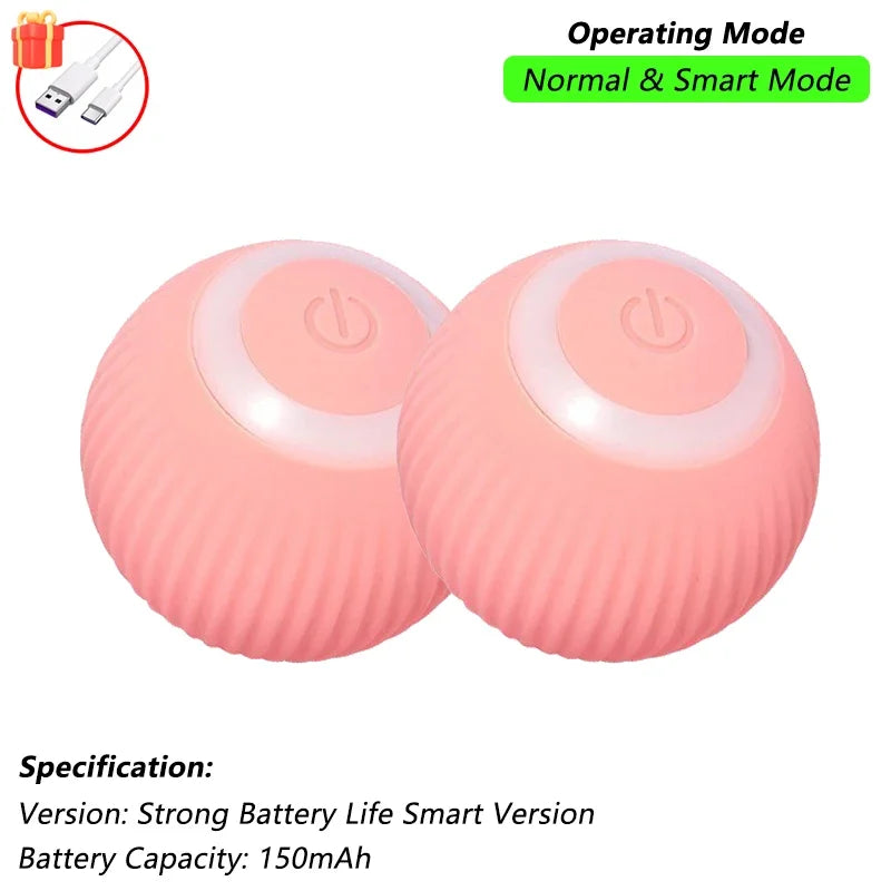 iLMH 1/2 PCS Cat Interactive Ball Toy Automatic Rolling Ball Faux Tail Rechargeable Smart Pet Electric Toy Pet Toy Imitate Mouse - Majestic Pet Kingdom