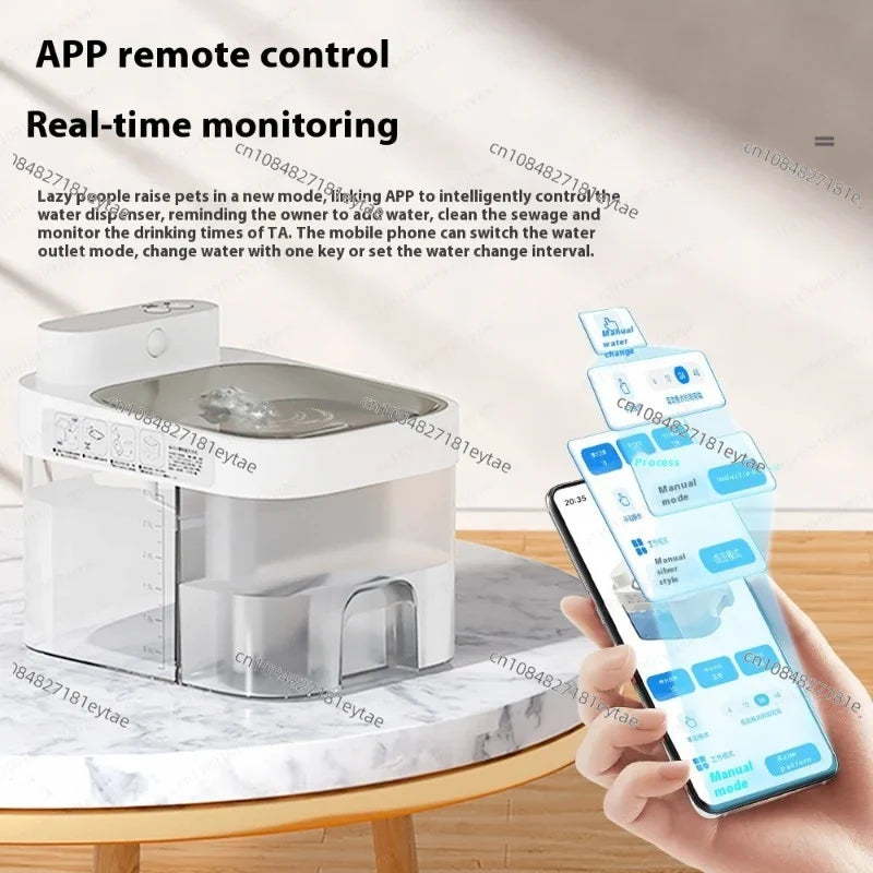 3L new cat automatic fountain, wireless sensor APP control, constant temperature sewage separation - Majestic Pet Kingdom
