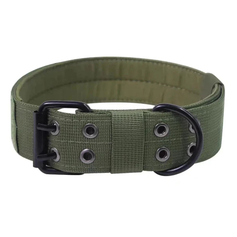 Adjustable Sturdy Tactical Dog Collar with Leash Set for Medium to Large Dogs Anti-Bite Durable Neck Collar For Strong Dogs - Camouflage Set | Purrfect Pet Kingdom