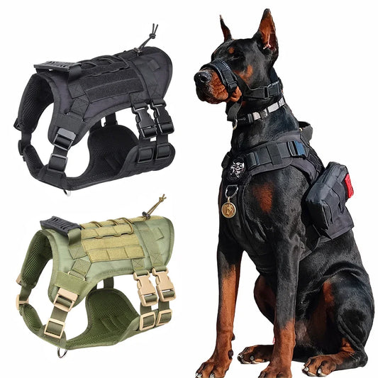 Tactical Dog Harness Large Training Hunting Vest for K9 Dogs - Main Feature View | Majestic Pet Kingdom