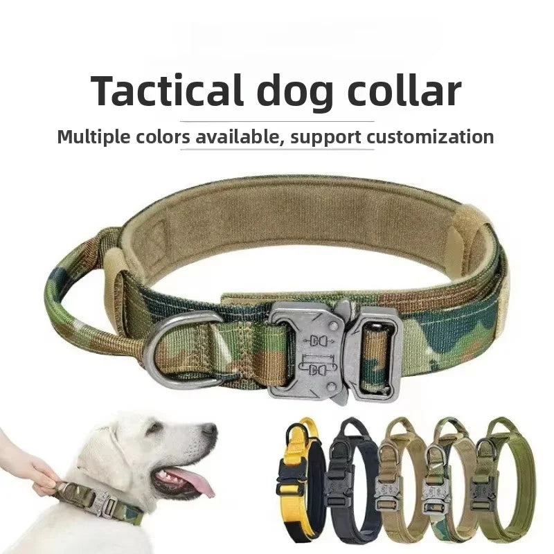 Pet Products Outdoor Tactical Dog Collar Metal Buckle Breathability | Majestic Pet Kingdom™