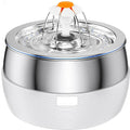 3L Auto Stainless Steel Cat Fountain 102 Oz Pet Water Dispenser Filter with Faucet Automatic Water Feeder for Cats Dogs Rabbits