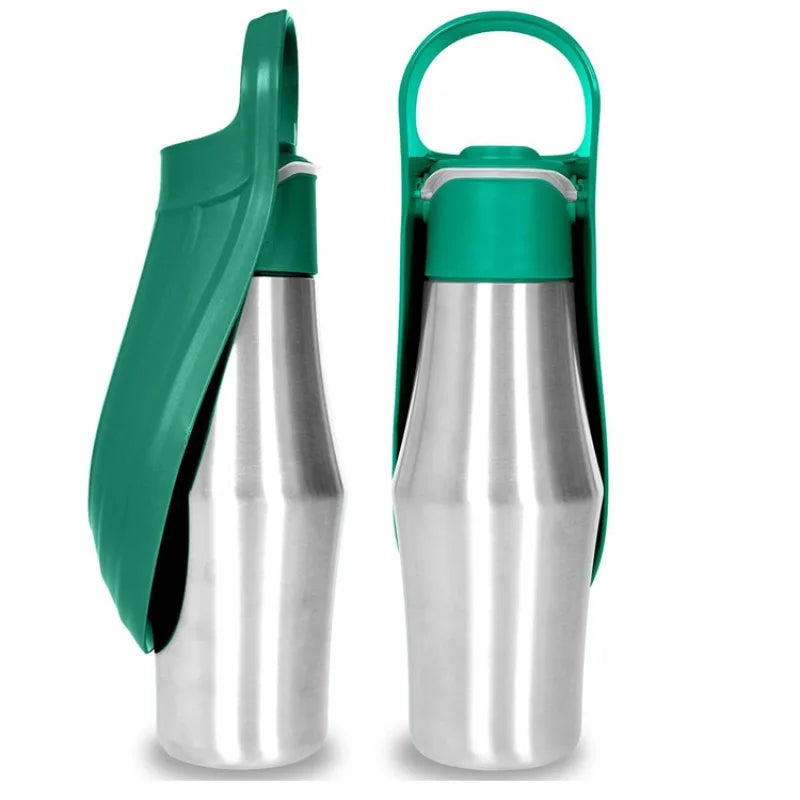Majestic Pet Kingdom - 27oz Portable Pet Water Dispenser Dog Travel Bottle 2-in-1 Cat Puppy Drinking Fountain Outdoor Accessory View 8