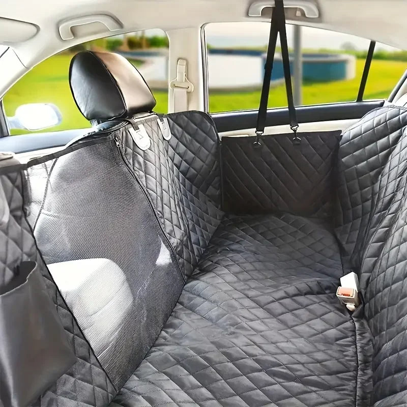 Dog Seat Cover for Back Seat, 100% Waterproof Dog Car Seat Covers with Mesh Window, Scratch Prevent Antinslip Dog Car Hammock, C - Majestic Pet Kingdom