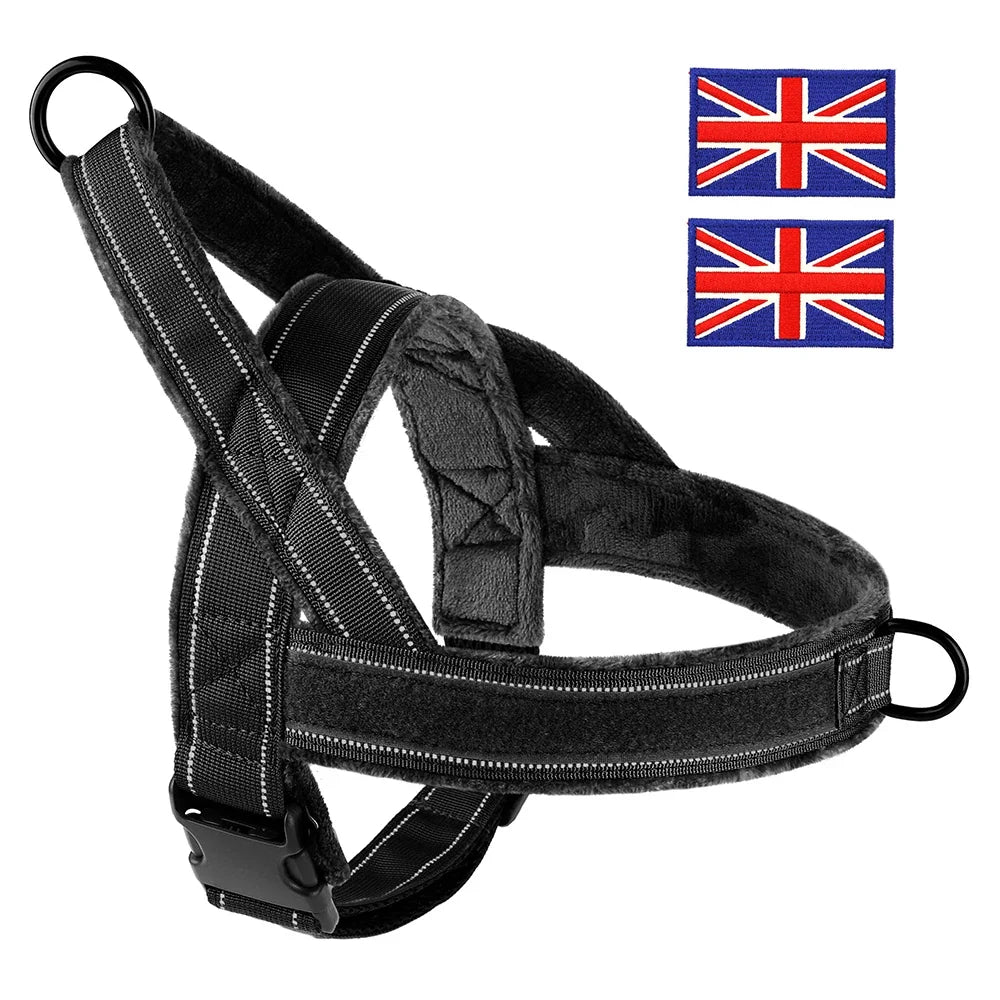 No Pull Dog Harness Military Tactical Dog Harnesses Vest Reflective Pet Training Harnesses Durable For Small Medium Large Dogs - Brown-1 | Purrfect Pet Kingdom