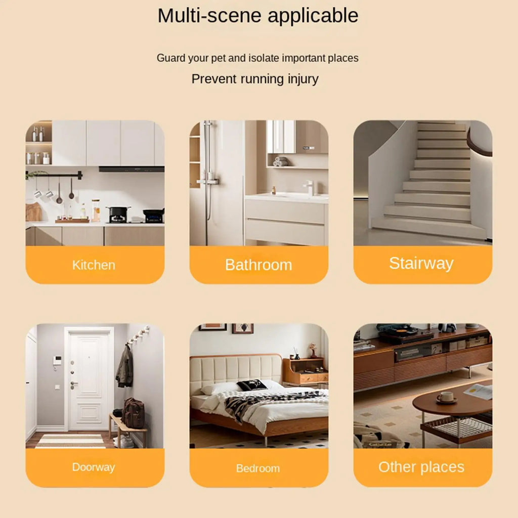No-drill pet fence, pet stair gate, cat and dog pet gate, escape prevention fence, suitable for dogs, for doorways/bedrooms - Majestic Pet Kingdom