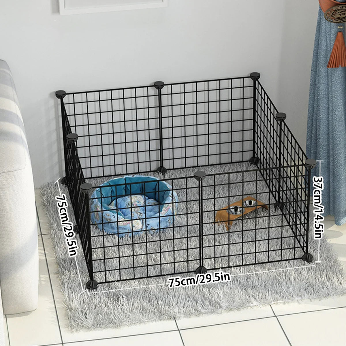 Dog cage Wire mesh fence indoor teddy animal escape barrier - Majestic Pet Kingdom