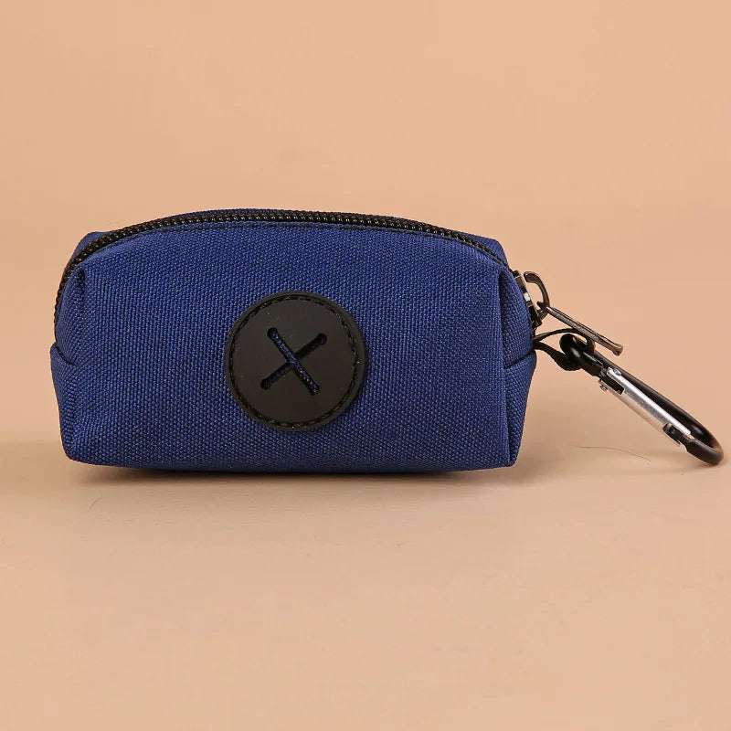 Canvas Dog Poop Bag Holder | Outdoor Pet Waste Bag Dispenser with Carabiner Clip