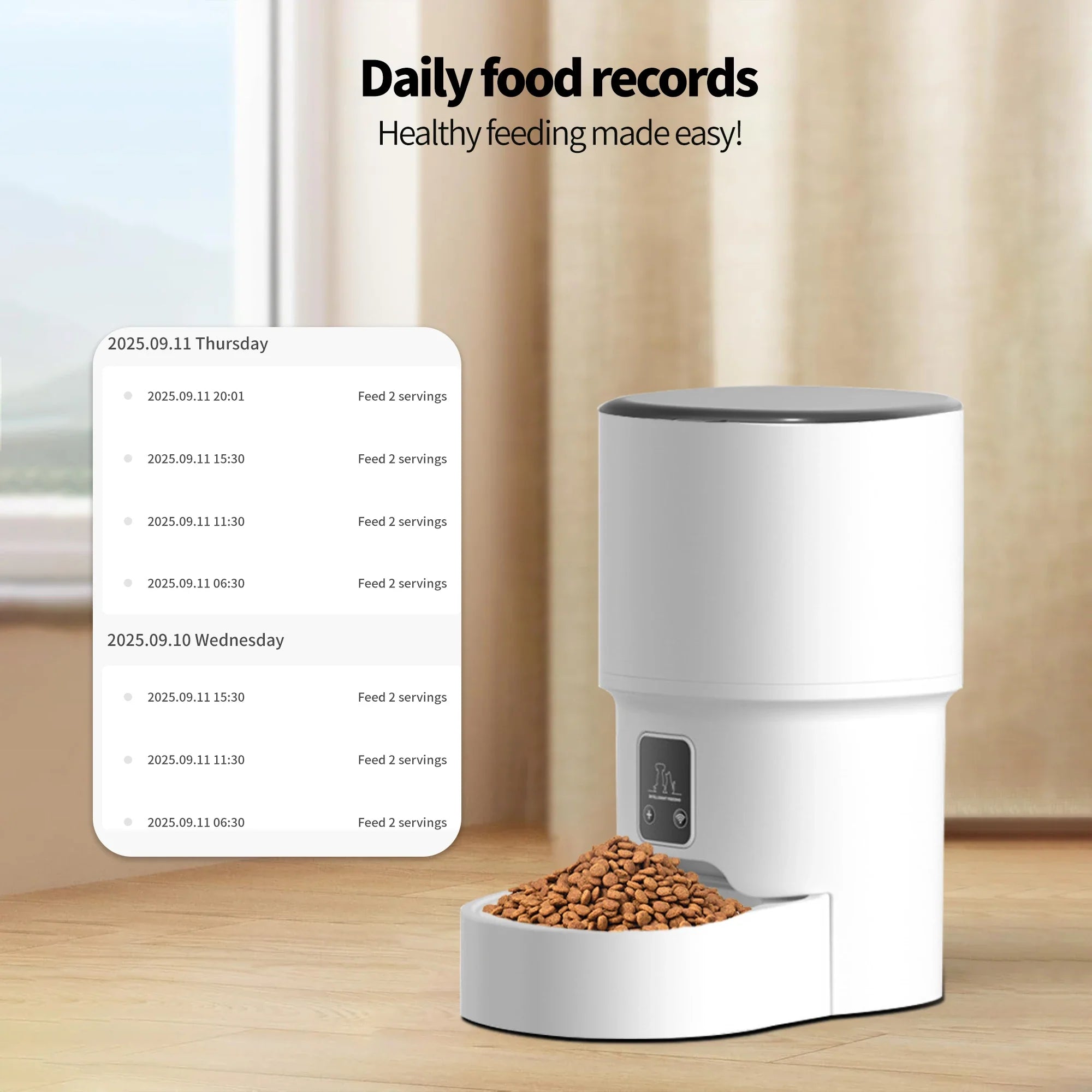 Smart Pet Feeder 4L Automatic Cat Dog Food Dispenser Bowl - Majestic Pet Kingdom