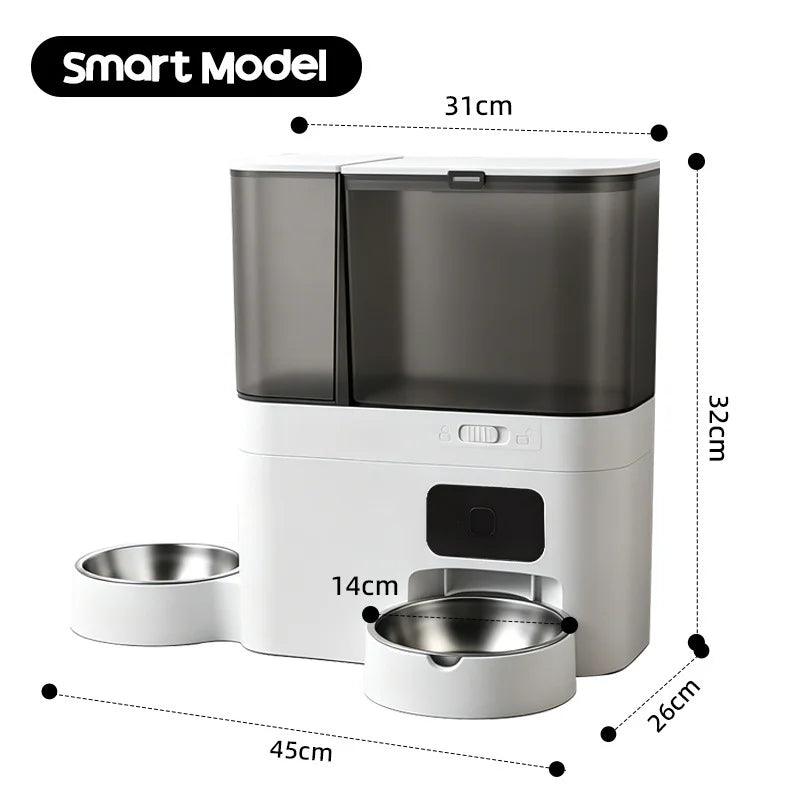 Automatic Camera Automatic Pet Feeder Water Fountain WIFI APP Video Smart Dog 5L Food Dispenser 3L Gravity Water Drinker Bowl - Majestic Pet Kingdom