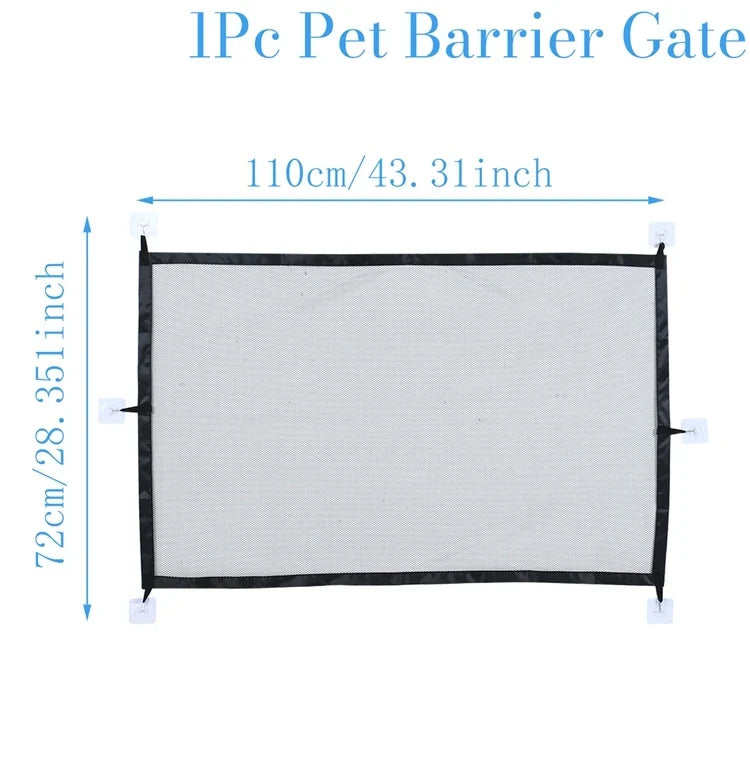Pet Dog Barrier Fences With 6pcs Hook Pet Isolated Network Stairs Gate New Folding Breathable Mesh Playpen For Dog Safety Fence - Majestic Pet Kingdom