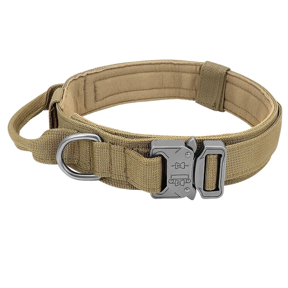 Military Tactical Dog Collar Nylon Dogs Collars Durable Pet Training Necklace Adjustable For Medium Large Dogs French Bulldog - Camouflage | Purrfect Pet Kingdom