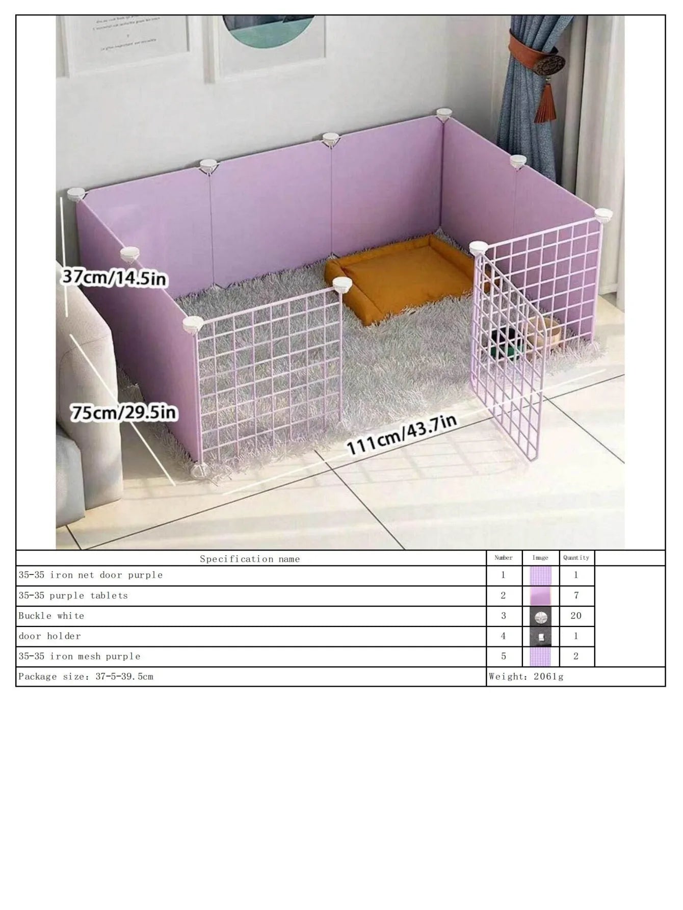 Dog Pet Fence Indoor Isolation Gate Dog Cage Small Dog Iron Guardrail Freely Combinable Cat and Dog Pet Fence - Majestic Pet Kingdom
