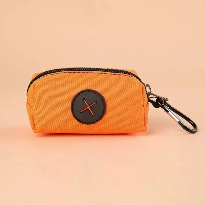 Canvas Dog Poop Bag Holder | Outdoor Pet Waste Bag Dispenser with Carabiner Clip